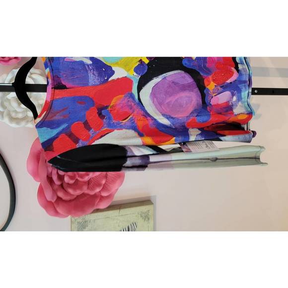 NEW CLAIRE DESJARDINS try me v-neck long sleeve tshirt in multi - Picture 2 of 3